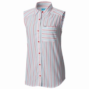 Columbia PFG Sun Drifter™ II Sleeveless Skjorta Dam Rosa/Vita (KFGHT0547)